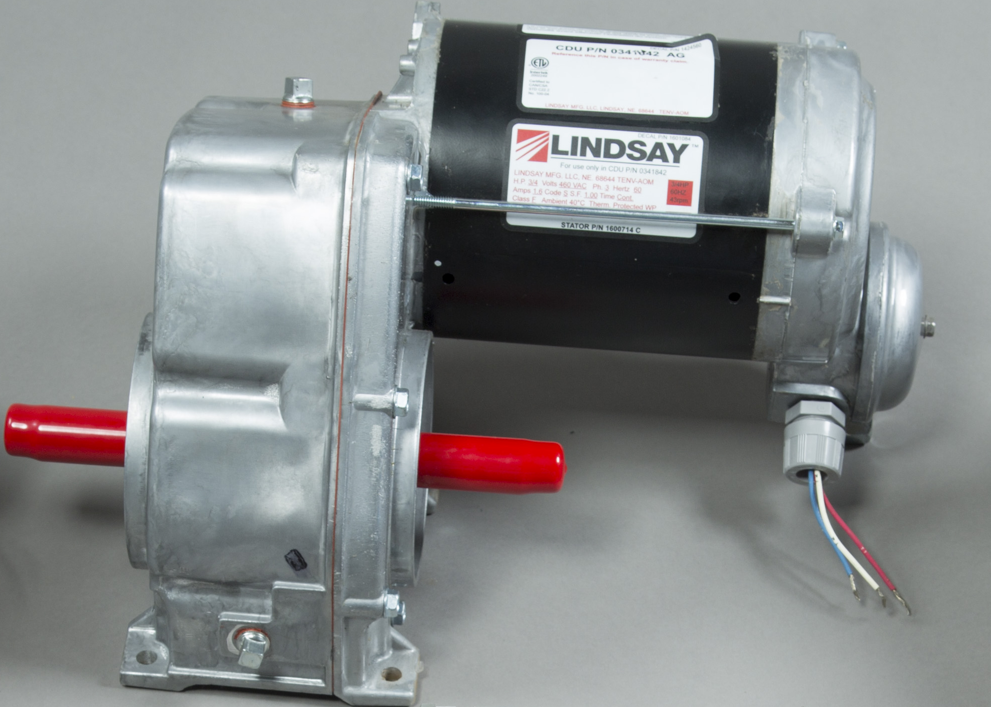 LINDSAY 3/4GEAR MOTORS